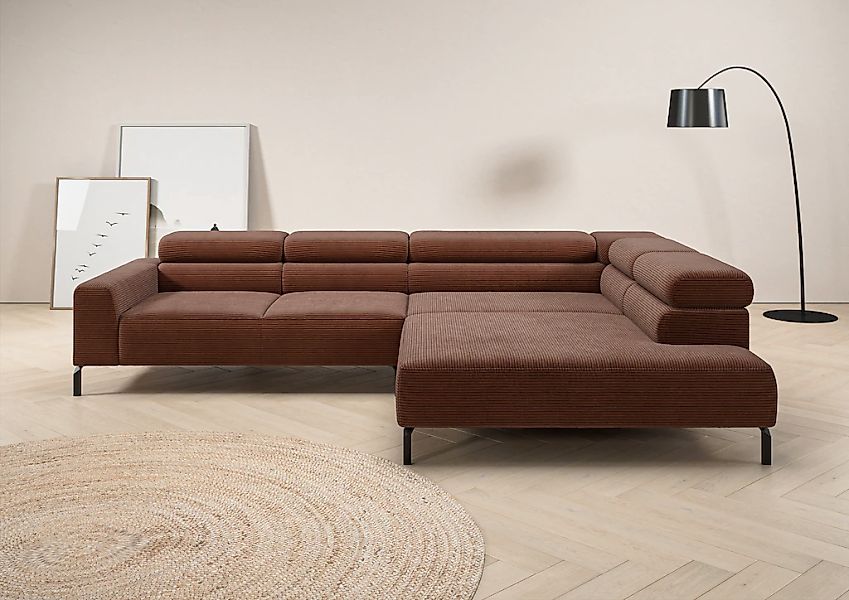 Places of Style Ecksofa "Antonelli, L-Form, inkl. Kopfteilverstellung, Brei günstig online kaufen