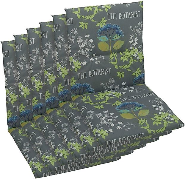 KONIFERA Sesselauflage, (Spar-Set, 6 St), The Botanist grau - Maße BxLxH ca günstig online kaufen