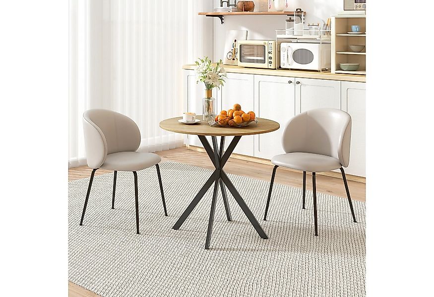 HOMCOM Esstisch industrieller Küchentisch mit gekreuzten Stahlbeinen (für E günstig online kaufen