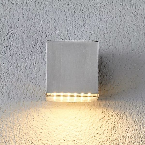 Kompakte LED-Außenwandleuchte Lydia aus Edelstahl günstig online kaufen