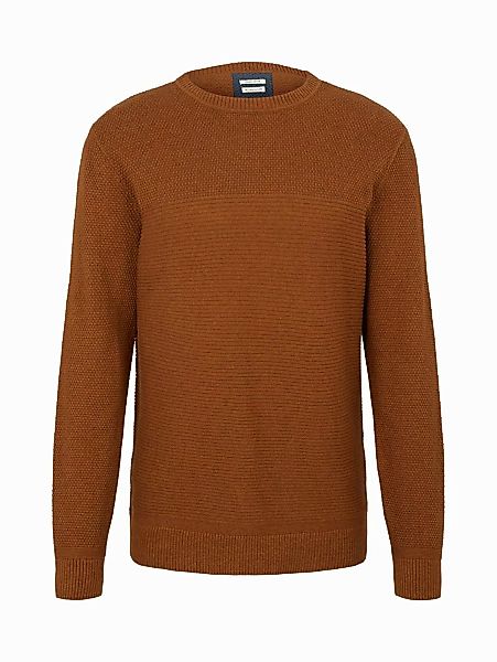 Tom Tailor Herren Rundhals Pullover BASIC STRUCTURED günstig online kaufen