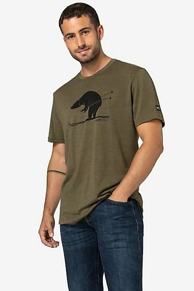 SUPER.NATURAL Print-Shirt Merino T-Shirt M SKIING BEAR TEE geruchshemmender günstig online kaufen