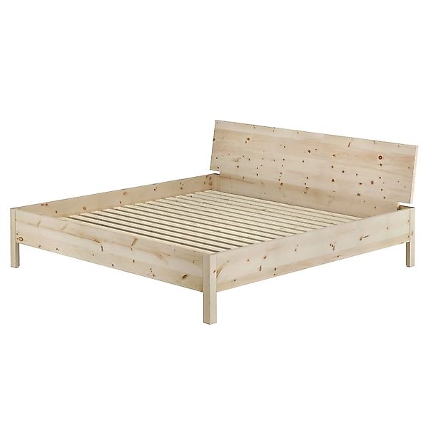 Erst-Holz Ehebett 200 x 200 cm Doppelbett Holzbett Metallfrei Zirbe Unbehan günstig online kaufen