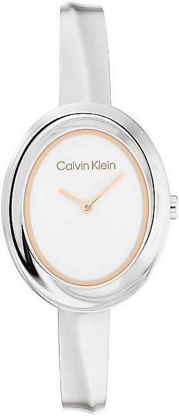 Calvin Klein Quarzuhr Twisted Bezel 25100055, Armbanduhr, Damenuhr, Edelsta günstig online kaufen