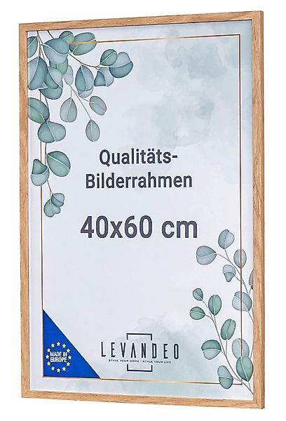 Levandeo® Bilderrahmen, Bilderrahmen Natur Eiche Optik günstig online kaufen