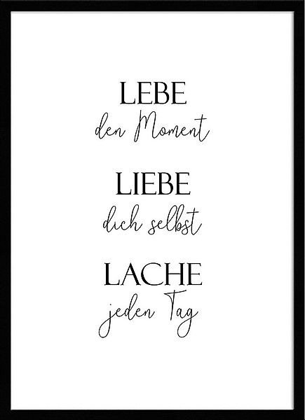 artissimo Bild mit Rahmen Spruch-Bild gerahmt 51x71cm / Poster mit Spruch i günstig online kaufen