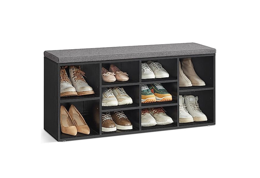 VASAGLE Schuhbank, Schuhregal, mit 10 Fächern, 104 x 30 x 48 cm günstig online kaufen