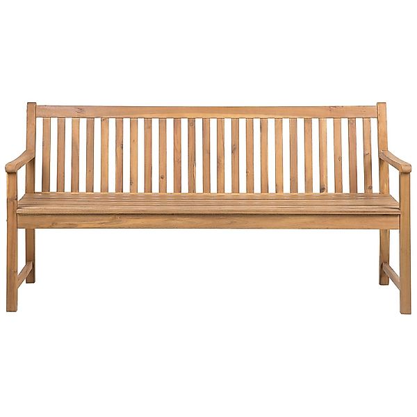 Beliani Gartenbank VIVARA Heller Holzfarbton 67x180x88 günstig online kaufen
