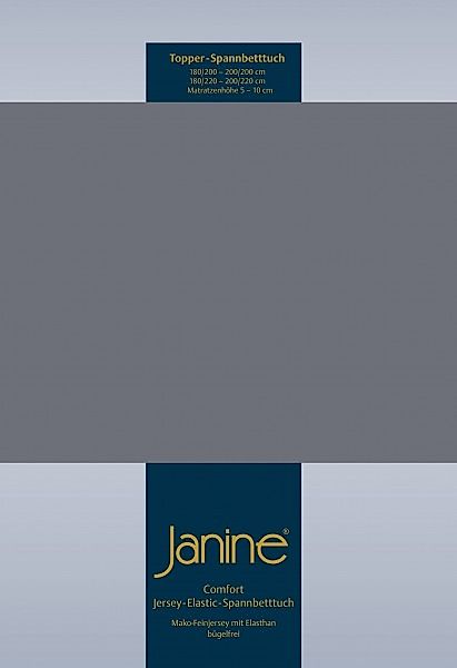 Janine Janine Topper-Spannbetttuch 5001 (für Box-Spring Betten) opalgrau (4 günstig online kaufen