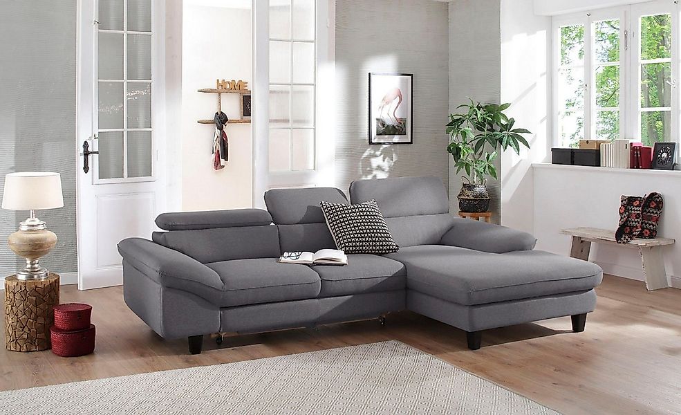 Home affaire Ecksofa "Pilot L-Form", mit Kopfteilverstellung, wahlweise mit günstig online kaufen