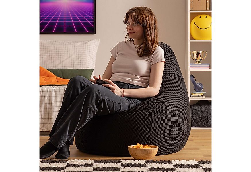 icon Sitzsack Sessel Gaming Stuhl mit Rückenlehne aus Techmesh „Dalton“, Si günstig online kaufen