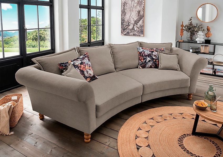 Home affaire Big-Sofa "Tassilo geschwungene Formensprache, bequem, Mega Sof günstig online kaufen