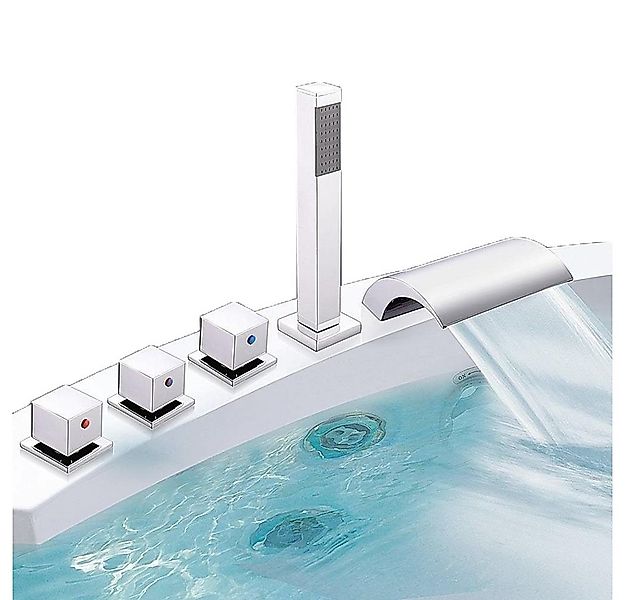 Melko Wannenarmatur Wannenarmatur Handbrause Badewannenarmatur 5 Loch Wanne günstig online kaufen