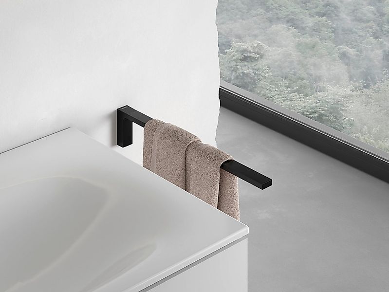 Keuco Handtuchstange Edition 11, aus Metall, schwarz-matt, einarmig, starr, günstig online kaufen