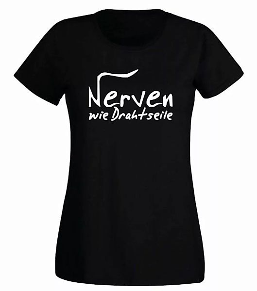 G-graphics T-Shirt Damen T-Shirt - Nerven wie Drahtseile mit trendigem Fron günstig online kaufen