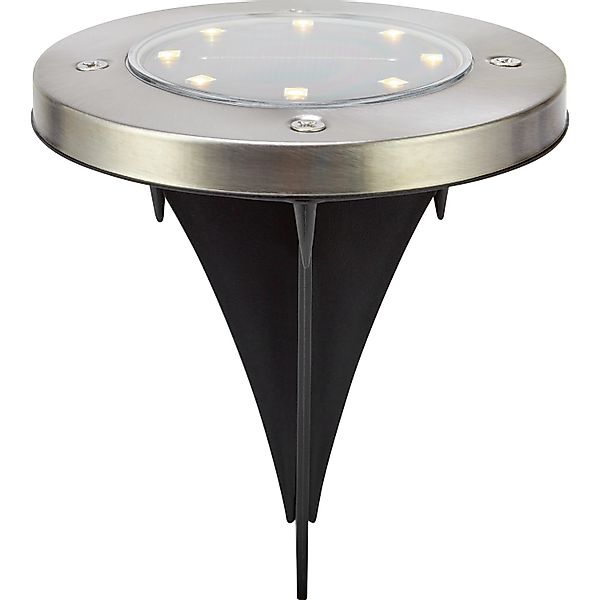 LED Solar-Bodenleuchte Faenza Ø 11,5 cm x 13,5 cm 3er-Set günstig online kaufen