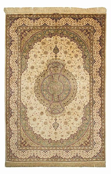 morgenland Seidenteppich »Ghom - Seide Medaillon 210 x 130 cm«, rechteckig günstig online kaufen
