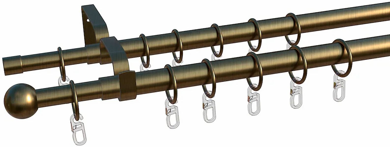 indeko Gardinenstange "Formentor" Ø 20 mm 2 läufig-läufig ausziehbar stufen günstig online kaufen