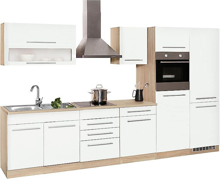 KOCHSTATION Küchenzeile »KS-Eton« mit E-Geräten, Breite 330 cm günstig online kaufen