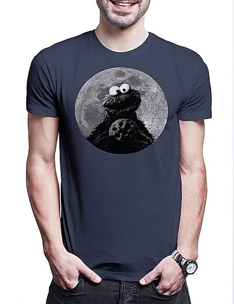 Urban Backwoods Print-Shirt Cookie Moon Herren T-Shirt Mond Kekse Monster K günstig online kaufen