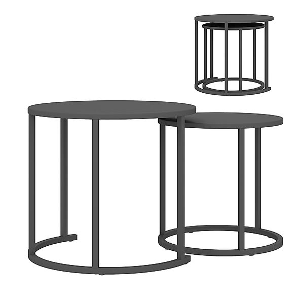 Outsunny Gartentisch aus Stahl, platzsparend (2er günstig online kaufen