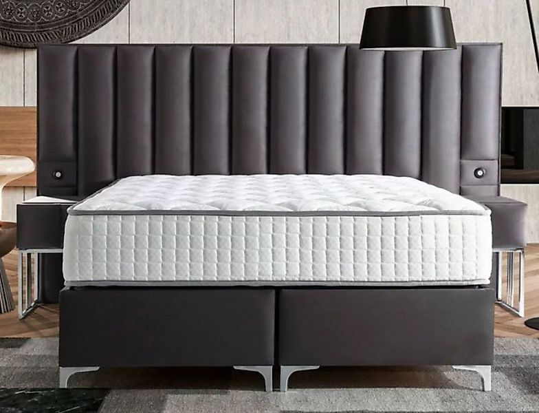 Casa Padrino Bett Casa Padrino Luxus Doppelbett Grau / Silber - Verschieden günstig online kaufen