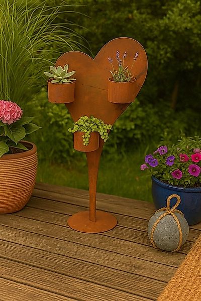 moebel-direkt-online Gartenfigur Herz, rostige Oberflächen-Patina, Durchmes günstig online kaufen