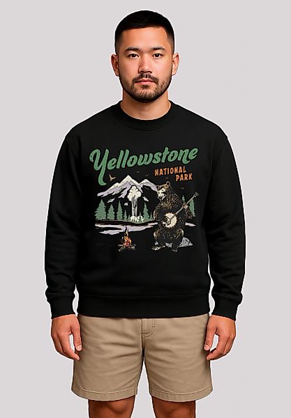 F4NT4STIC Sweatshirt "US National Parks Yellowstone Bear Playing Banjo", Pr günstig online kaufen