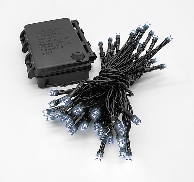 Spetebo LED-Lichterkette Außen Lichterkette kalt weiß mit Timer 24 LED, Gar günstig online kaufen