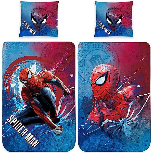 BERONAGE Kinderbettwäsche Spider Man New York günstig online kaufen