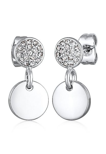 Elli Paar Ohrstecker Ohrhänger Damen Kristalle Rund Plättchen Schmuck Gesch günstig online kaufen