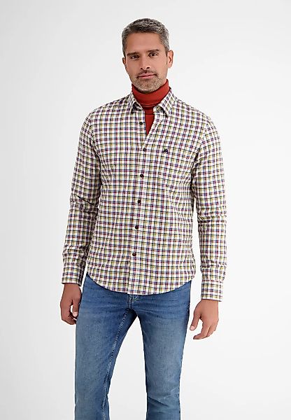 LERROS Langarmhemd "LERROS Langarmhemd mit Herringbone-Karo" günstig online kaufen