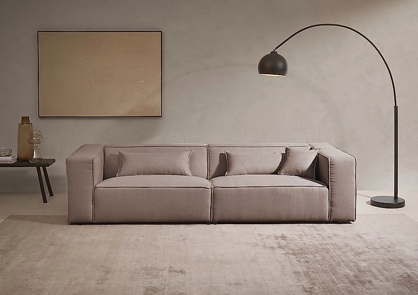 LeGer Home by Lena Gercke 3-Sitzer "PIARA, Couch mit Kedernaht, Sofa in Cor günstig online kaufen