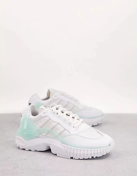 adidas Originals – ZX Wavian – Sneaker in Weiß mit grünen Details günstig online kaufen