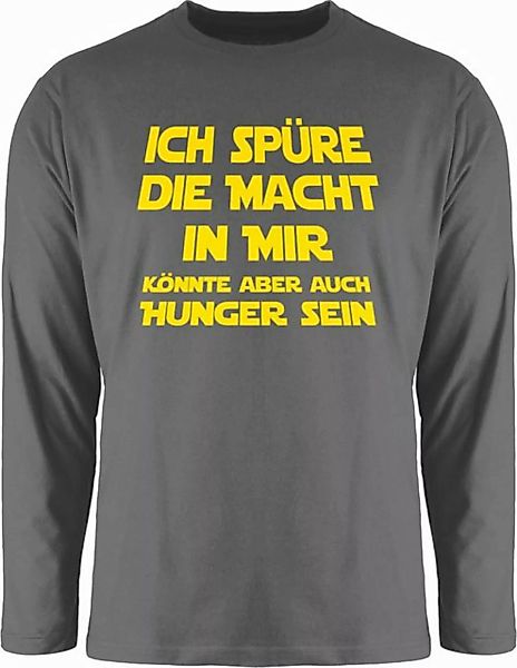 Shirtracer Rundhalsshirt Ich spüre die Macht in mir könnte aber auch Hunger günstig online kaufen