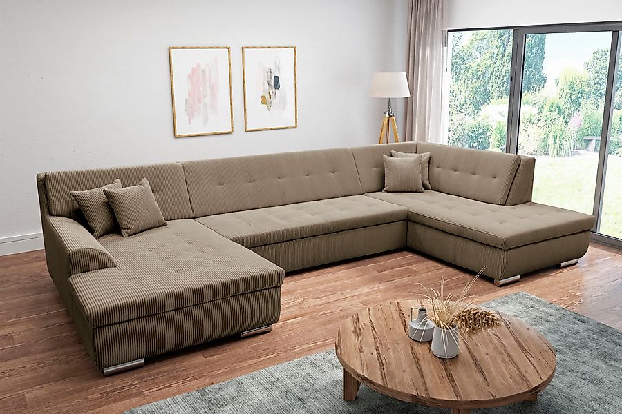 DOMO collection Wohnlandschaft Treviso incl. Zierkissen, günstig online kaufen