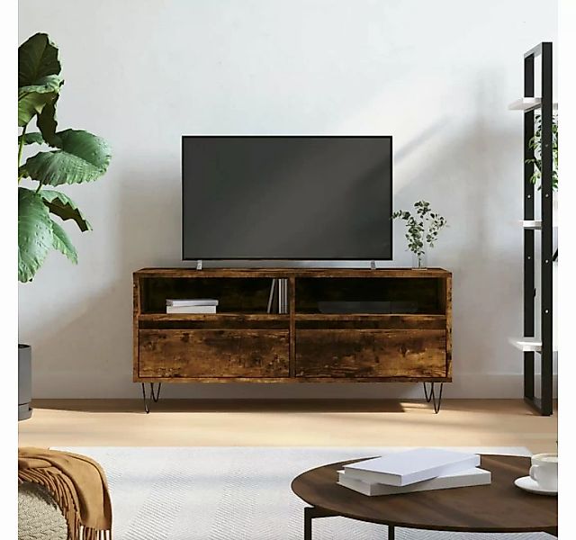 furnicato TV-Schrank Räuchereiche 100x34,5x44,5 cm Holzwerkstoff günstig online kaufen
