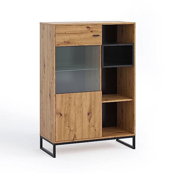 Wohn-/Esszimmer Highboard in Artisan Eiche Nb. OSTUNI-132, B/H/T ca. 90/130 günstig online kaufen