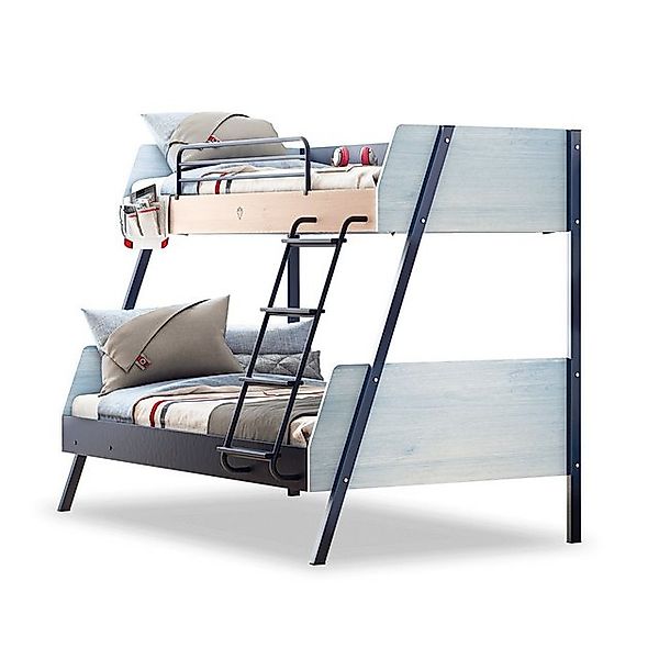 Möbel-Zeit Etagenbett TRIO, 90x200-120x200 cm, Treppe kann rechts oder link günstig online kaufen