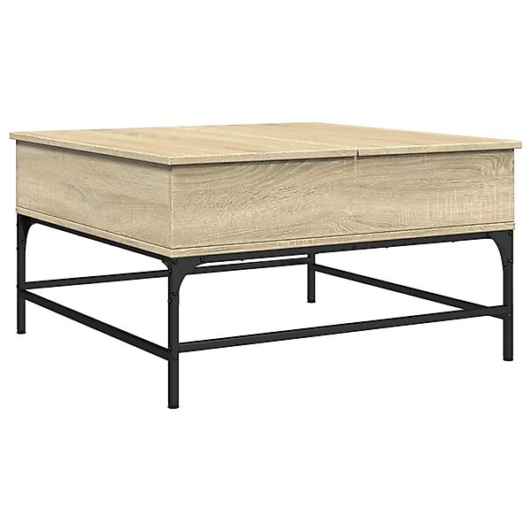 vidaXL Couchtisch Sonoma-Eiche 80x80x45 cm Holzwerkstoff und Metall 845402 günstig online kaufen