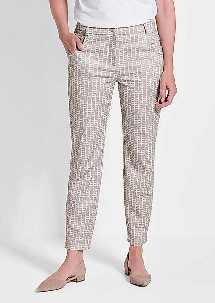 GOLDNER Stoffhose Kurzgröße: Jerseyhose BELLA mit Print Slim Fit Hose mit F günstig online kaufen