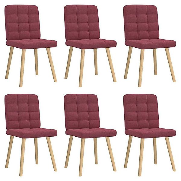 vidaXL Esszimmerstuhl Esszimmerstühle 6 Stk. Weinrot günstig online kaufen