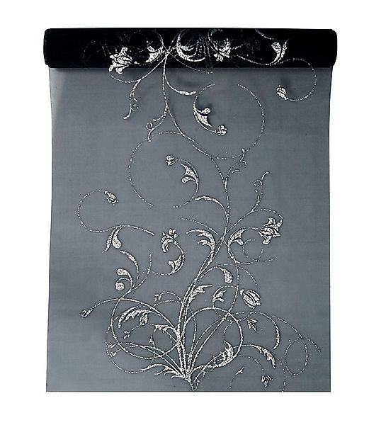 partydeco Tischläufer, Tischläufer Organza Ranken Motiv günstig online kaufen
