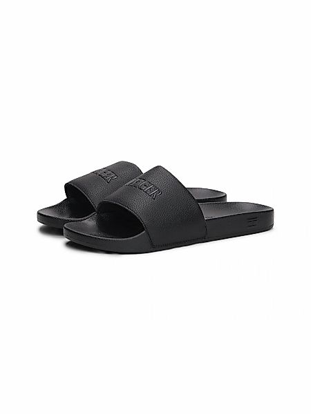 Tommy Hilfiger Pantolette "HILFIGER PRINT TUMBLE POOL SLIDE", Hausschuh, So günstig online kaufen