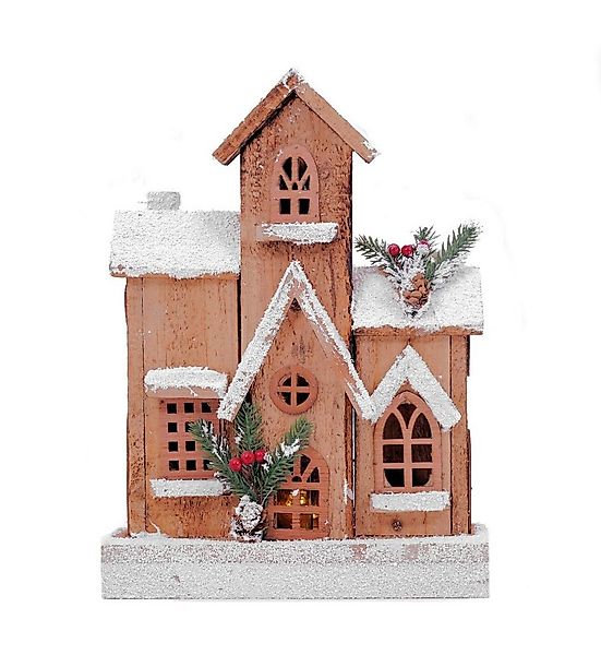 Spetebo Weihnachtshaus LED Haus mit Schneedach - Weihnachtshaus 24x33 cm, B günstig online kaufen