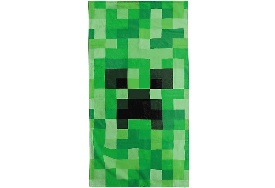 BERONAGE Strandtuch Minecraft Badetuch Creeper 75x150 cm, (1-St), Frottee i günstig online kaufen