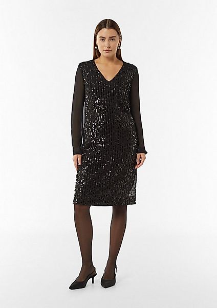 comma Minikleid Kleid Kurzes Paillettenkleid mit Chiffon-Ärmeln günstig online kaufen