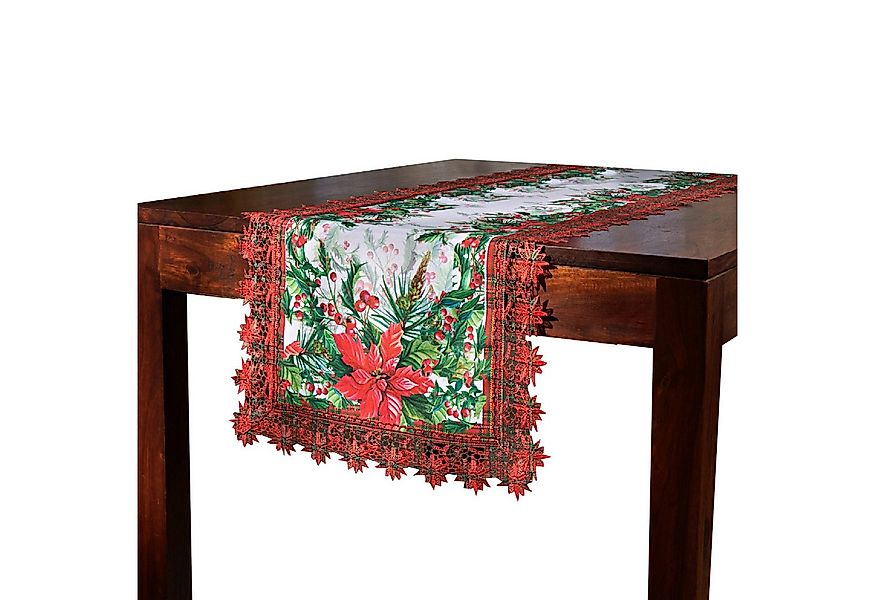 Delindo Lifestyle Tischdecke Weihnachtsstern, Lischläufer zu Weichnachten ( günstig online kaufen