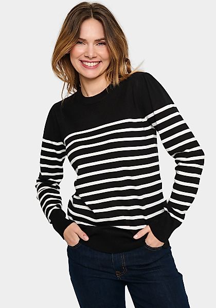 Saint Tropez Strickpullover "MilaSZ LS Striped Pullover" günstig online kaufen