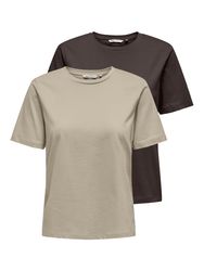 ONLY Kurzarmshirt "ONLONLY – Doppelpack T-Shirts für Alltag und Freizeit" P günstig online kaufen